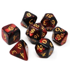 7pc RPG Set - Elessia Kybr - Inquisitor with Gold